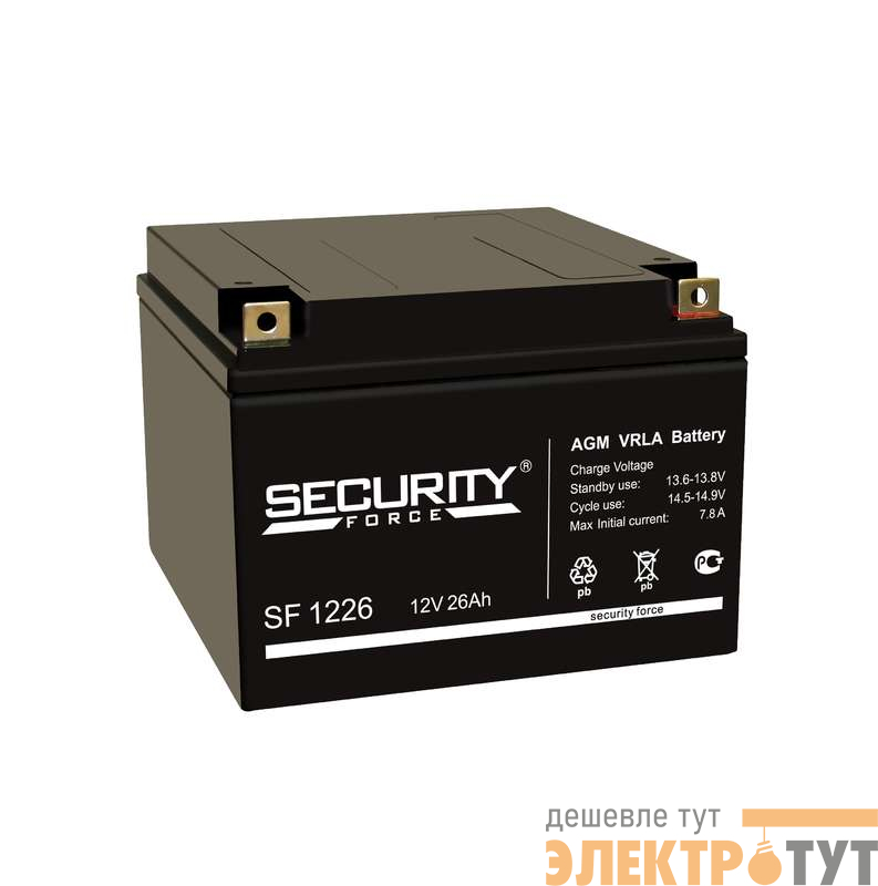 Аккумулятор ОПС 12В 26А.ч SF 1226 Security Force 4614030010008