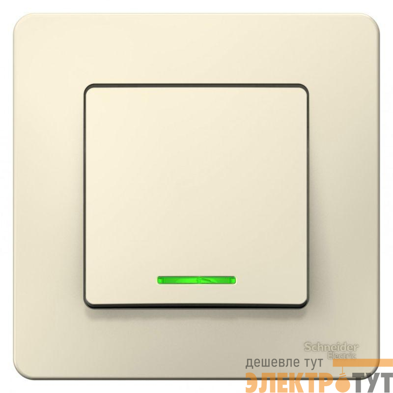 Выключатель 1-кл. СП Blanca 10А IP20 (сх. 1) 250В с подсветкой молочн. SchE BLNVS010112