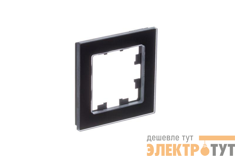 Рамка 1-м AtlasDesign Nature натур. стекло черн. SE ATN361001