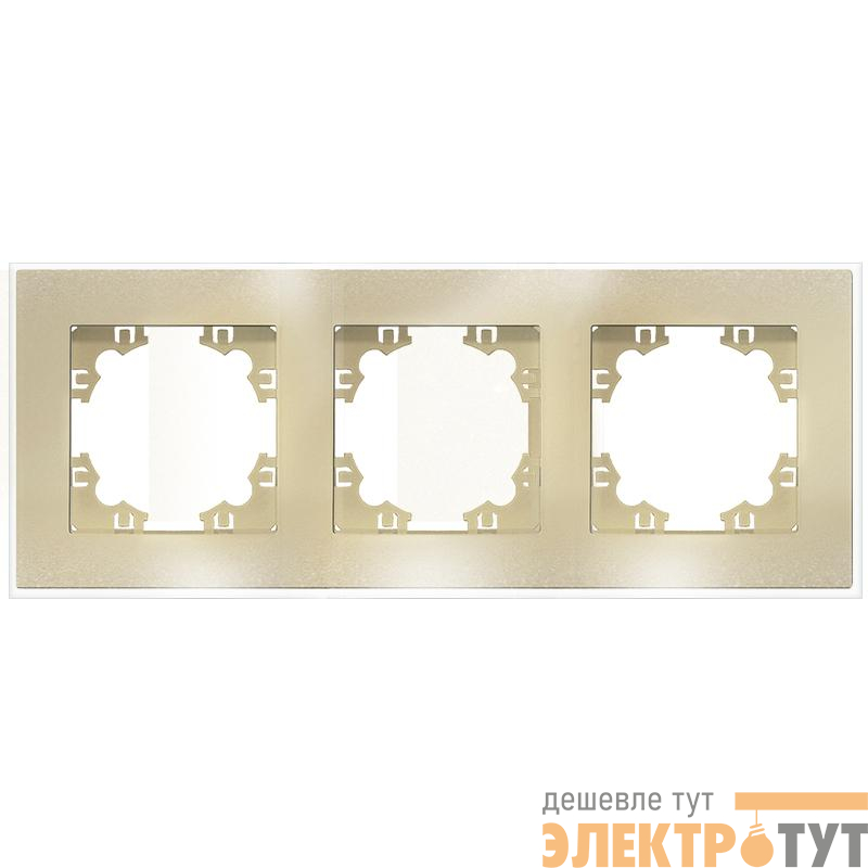 Рамка 3-м Афина стеклянная зол. UNIVersal 2292