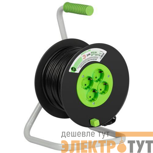 Удлинитель на пластик. катушке 4х40м с заземл. KAT-3x1-40m Greenline ПВС 3х1 Эра Б0065116
