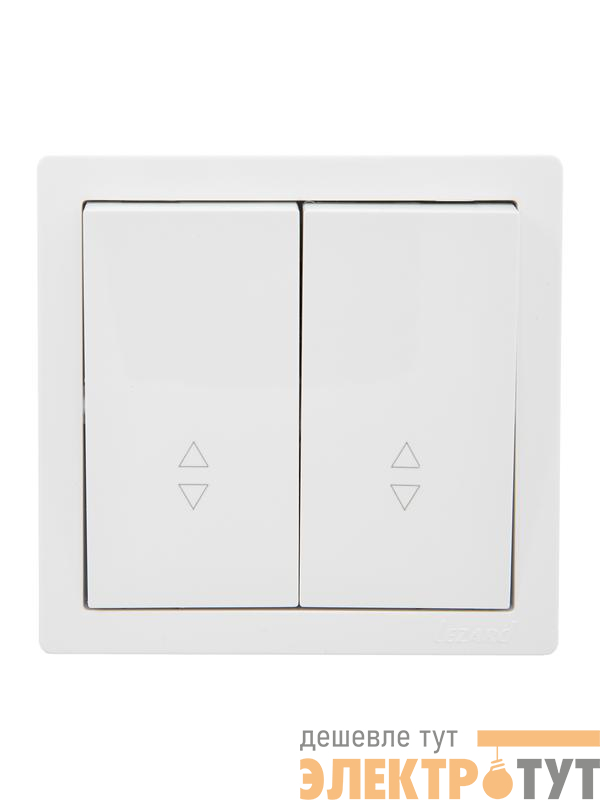 Выключатель проходной 2-кл. ОП LETO бел. LEZARD 752-0200-106