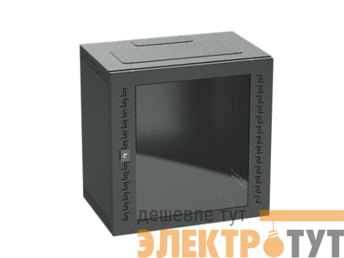 Шкаф телекоммуникационный навесной 9U 500х600х400 дверь стекло RAL9005 DKC R5STI0940GSB