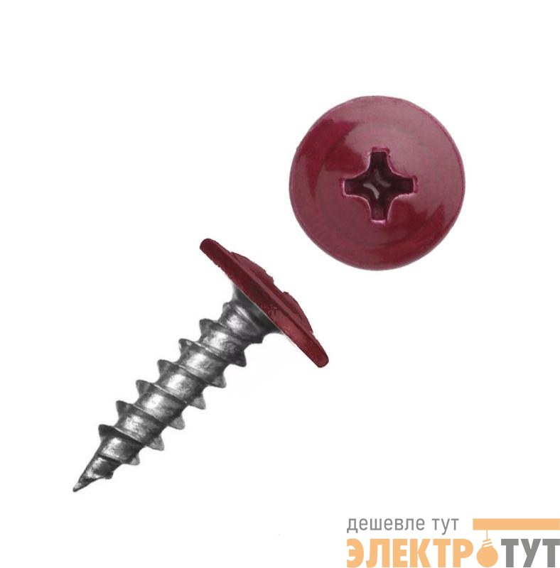 Саморез ШСММ 4.2х16 темн./красн. KP RAL 3005 (уп.20шт) Tech-Krep/Zitar 125489