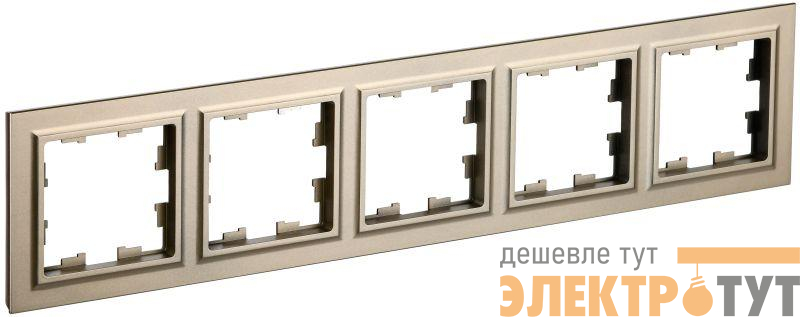 Рамка 5-м BRITE РУ-5-БрШ шампань IEK BR-M52-K37