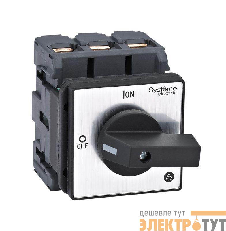 Выключатель-разъединитель 3п 100А IP20 с черн. рукоят. на дверцу 4 винтами SE MSD100320B