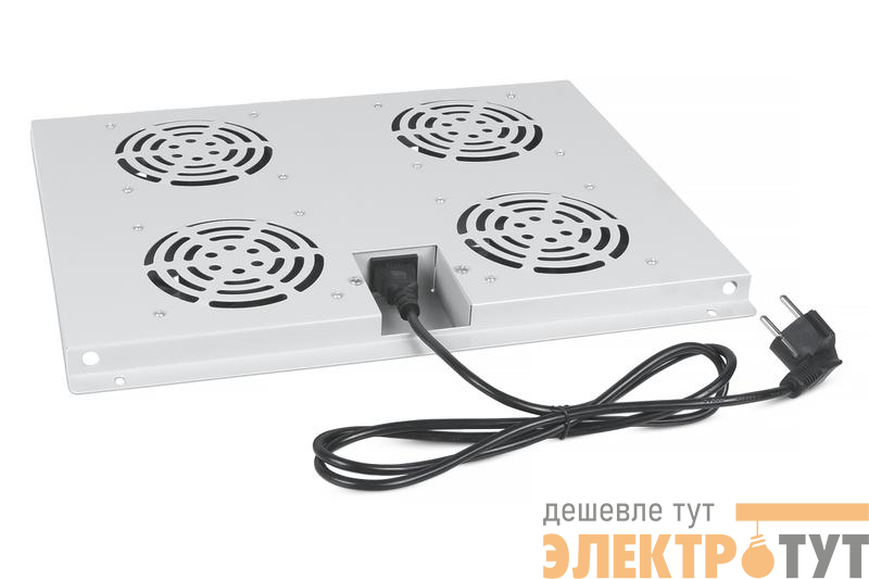 Модуль вентиляторный TRAY-60 с 4-я вентиляторами для установки в напольн. шкафы SH-05C ND-05C Г=600мм Cabeus 7068c