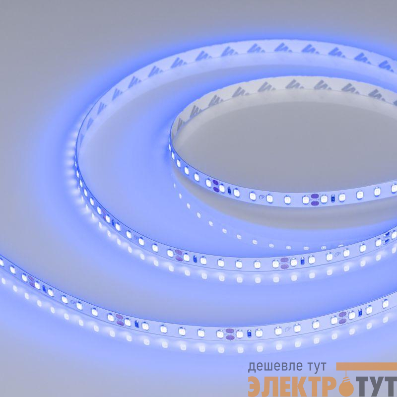 Лента светодиодная RT-A120-8mm 24V Blue 9.6Вт/м IP20 2835 (уп.5м) Arlight 0087833)