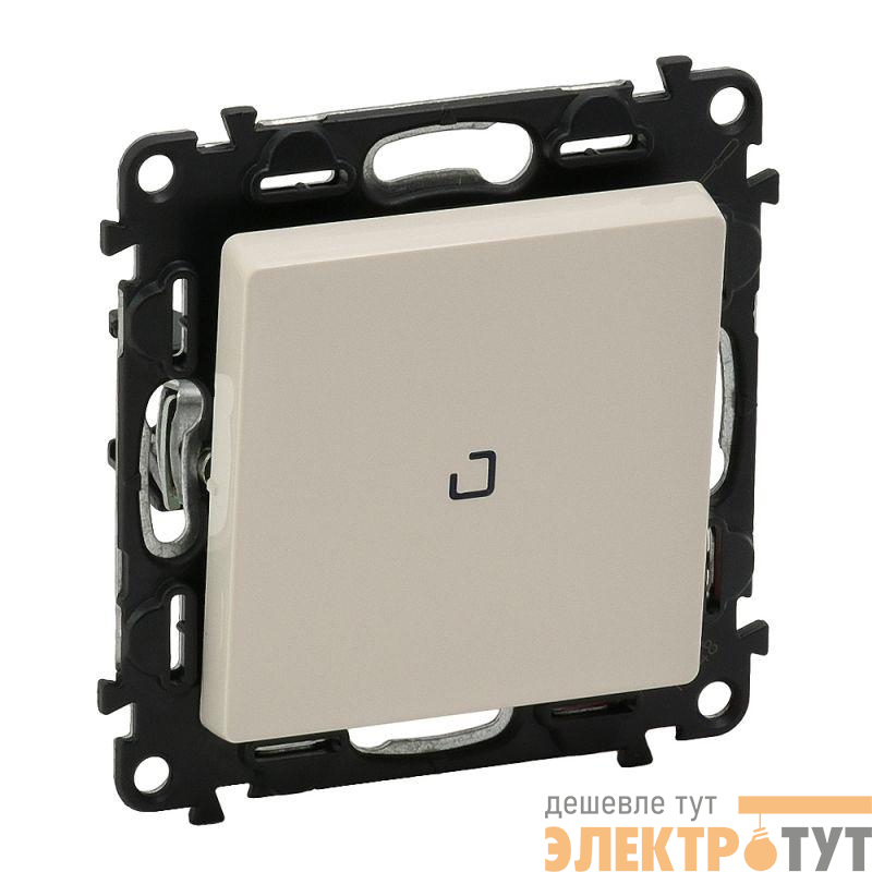 Выключатель 1-кл. СП Valena Life 10А IP20 250В 10AX с индикацией с лицев. панелью безвинтов. зажимы механизм сл. кость Leg 752204