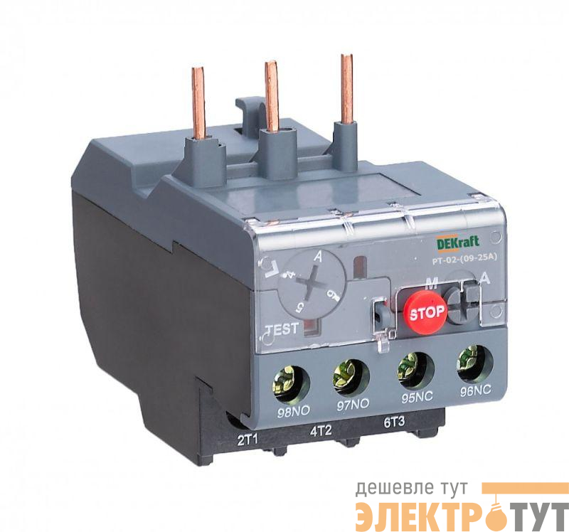 Реле тепловое 1.0А-1.6А для контакторов 09-25А DEKraft 23160DEK