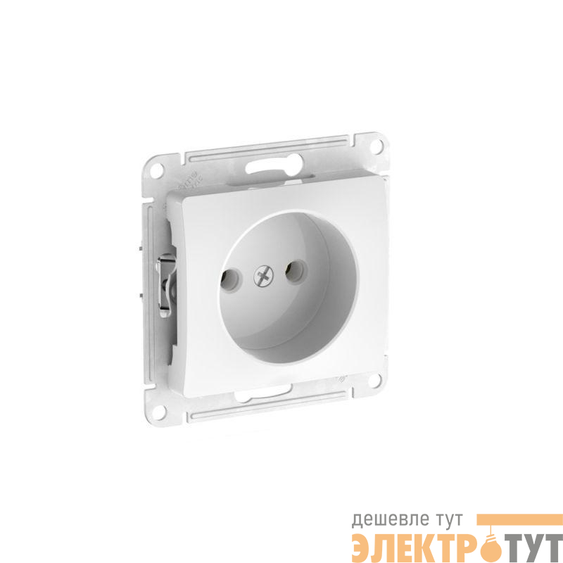 Розетка Glossa 16А без заземл. быстрозажим. клем. механизм бел. SE GSL000141S