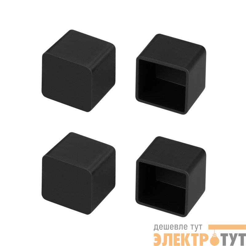 Заглушка WPH-FLEX-1616 BLACK глухая пластик (комплект) Arlight 045875