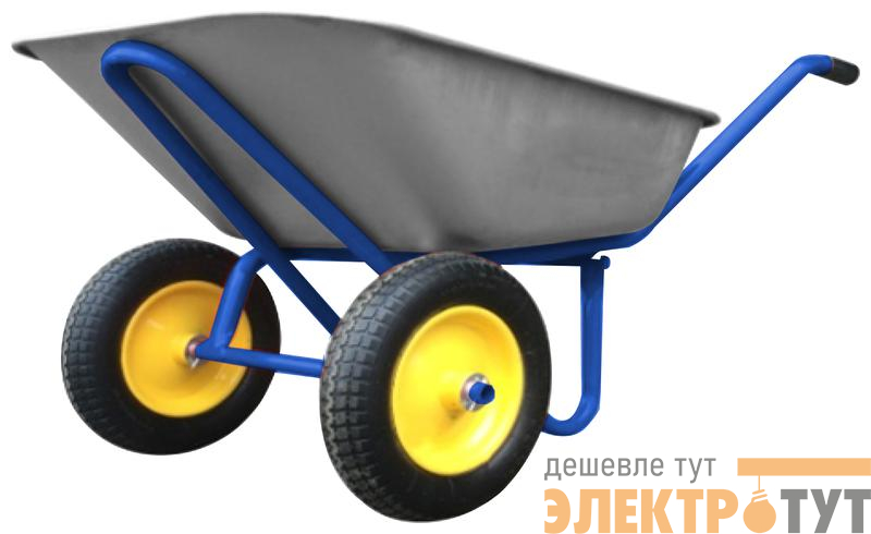 Тачка строительная двухколесная 100л грузоподъемность 200кг КУРС 77618