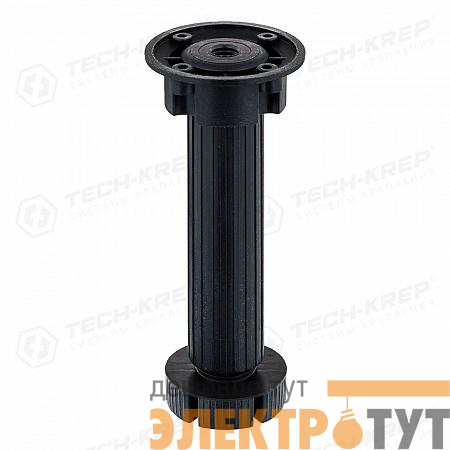 Ножка цокольная Н150 145-165мм с 1 клипсой пластик. черн. (уп.2шт) Tech-Krep/Zitar 129972