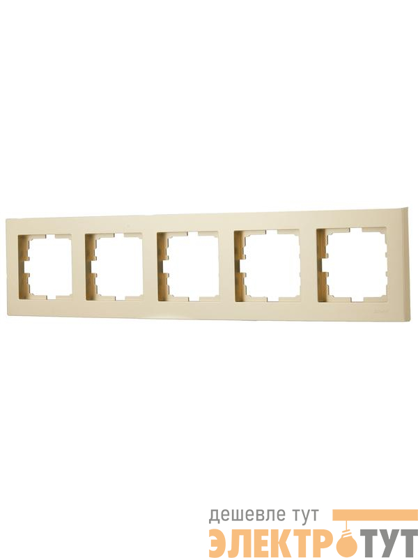 Рамка 5-м VESNA горизонт. без вставки зол. LEZARD 742-3600-150