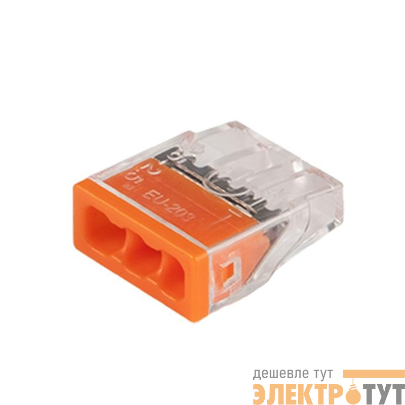 Клемма монтажная нажимного соединения PTC-3P 2273-203 450В 32А 0.14-4.0кв.мм Jazzway 5051003