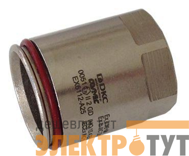 Муфта труба-коробка взрывозащ. Ex e с внутр. резьбой DT 32мм M32х1.5 IP66/67 никелир. латунь DKC EX6112-A32