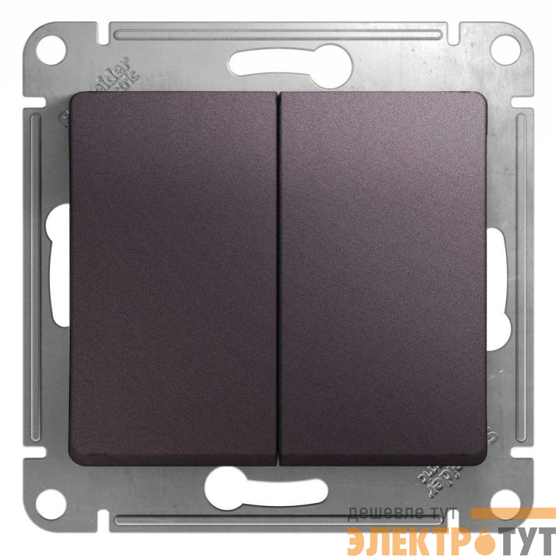 Механизм выключателя 2-кл. СП Glossa 10А IP20 (сх. 5) 10AX сиренев. туман SchE GSL001451