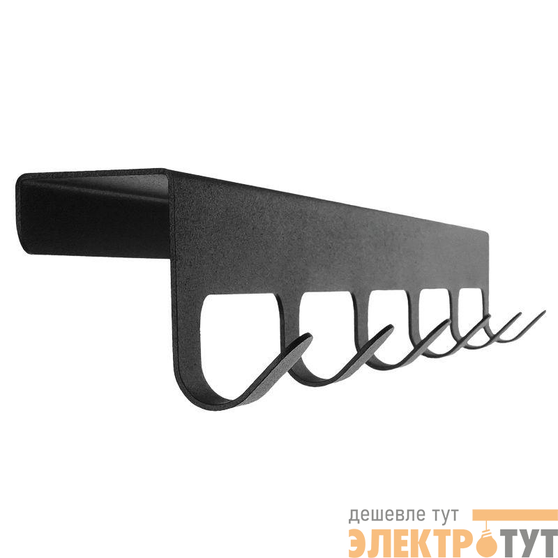 Вешалка навесная на дверь 6 крючков черн. Rexant 38-0643