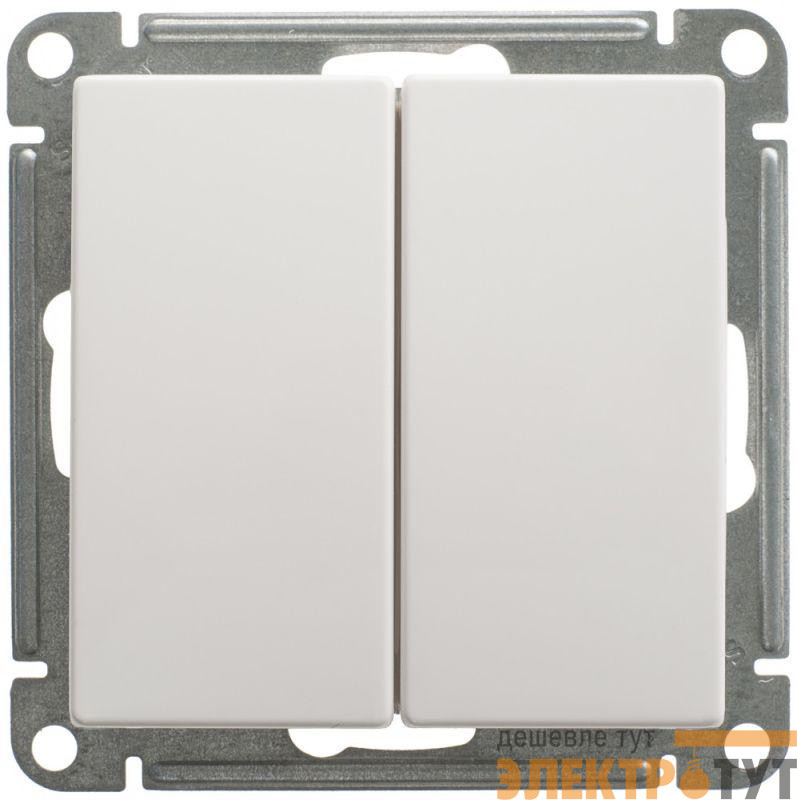 Переключатель проходной 2-кл. СП W59 10А IP20 10AX механизм бел. SE VS610-256-1-86