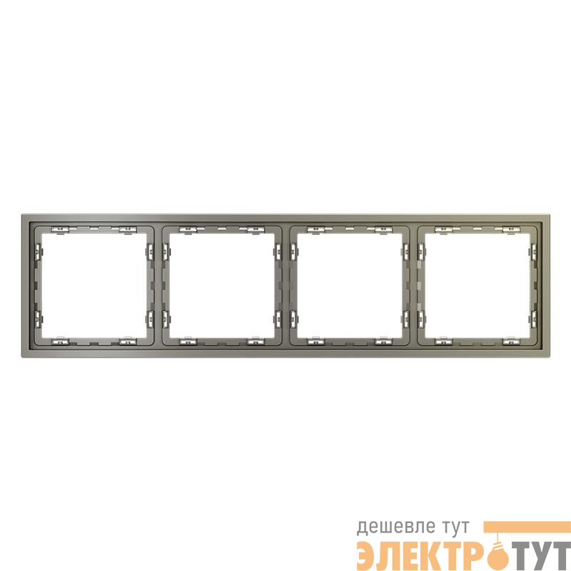 Рамка 4-м S70 пластик. шелк Voltum VLS100404