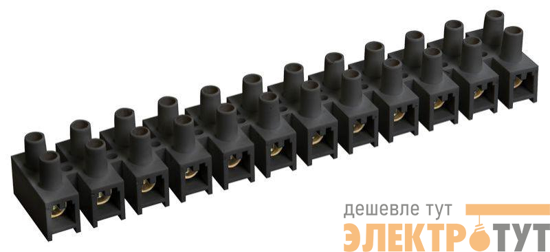 Колодка клеммная ЗВИ-60 н/г 6-16кв.мм 12 пар черн. IEK UZV5-060-16