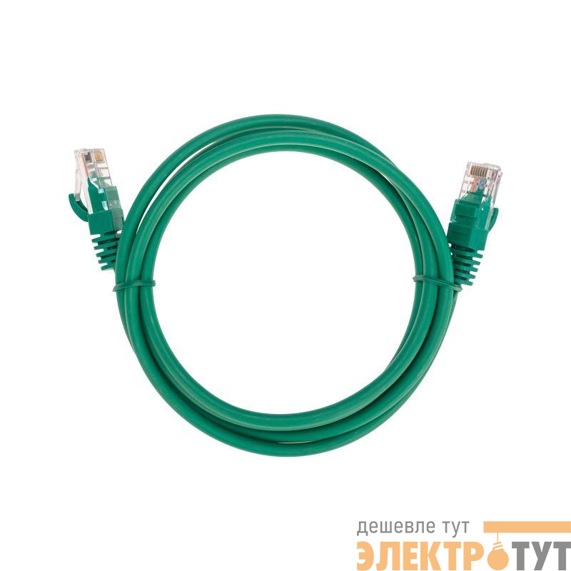 Патч-корд U/UTP CAT 5e RJ45-RJ45 26AWG LSZH зел. 1.5м Rexant 02-0106-105