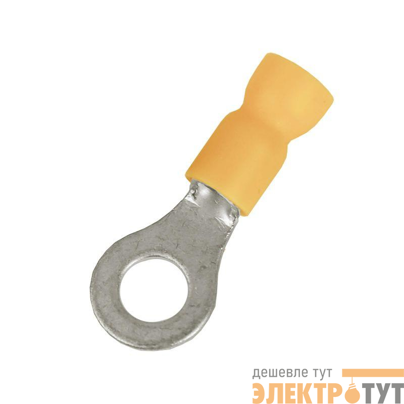 Наконечник с отверстием под винт и изолир.фланцем ПВХ легкий ввод жилы 2.5-6кв.мм М4 (d4.3мм) (НКИ) (уп.100шт) DKC 2C4P-EE-PVC