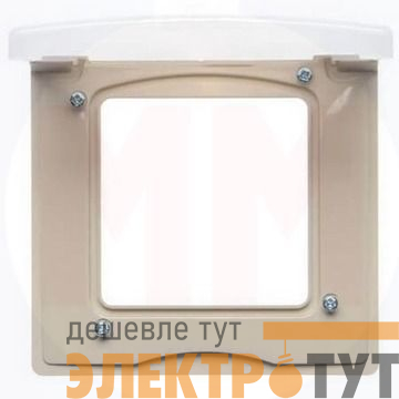 Рамка 1-м СП Etika IP44 с защ. крышкой сл. кость IEK 672560