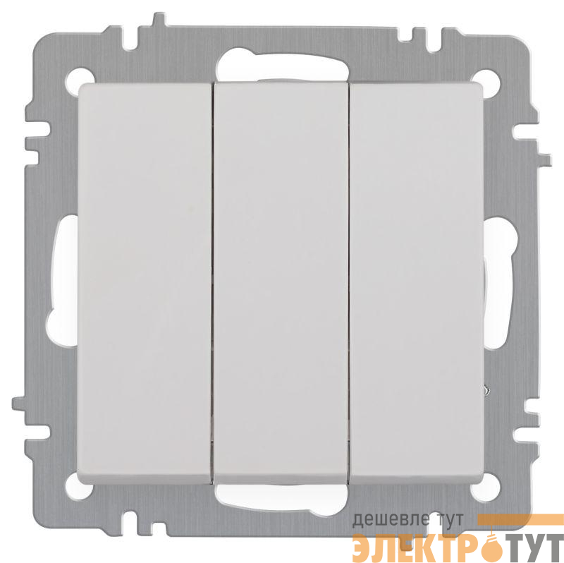 Выключатель 3-кл. СП Accent 6-106-01 10А IP20 250В AL/CU бел. Intro Б0063531