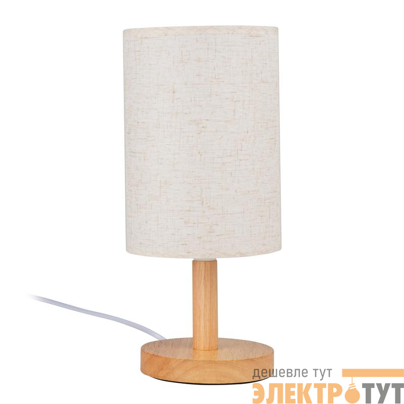 Светильник настольный JH1-01-iv 1х60Вт E27 (основа: натуральное дерево) IP20 JazzWay 5058231