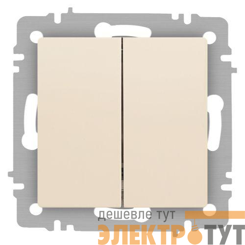 Переключатель 2-кл. СП Accent 6-107-02 10А IP20 250В AL/CU сл. кость Intro Б0063558