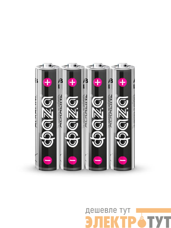 Элемент питания алкалиновый AAA/LR03 1.5В Alkaline Shrink-4 (уп.4шт) ФАZА 5024472