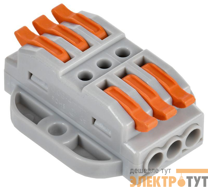 Клемма строительно-монтажная СМК 222-4133P (уп.4шт) IEK UKZ20-4133P-004