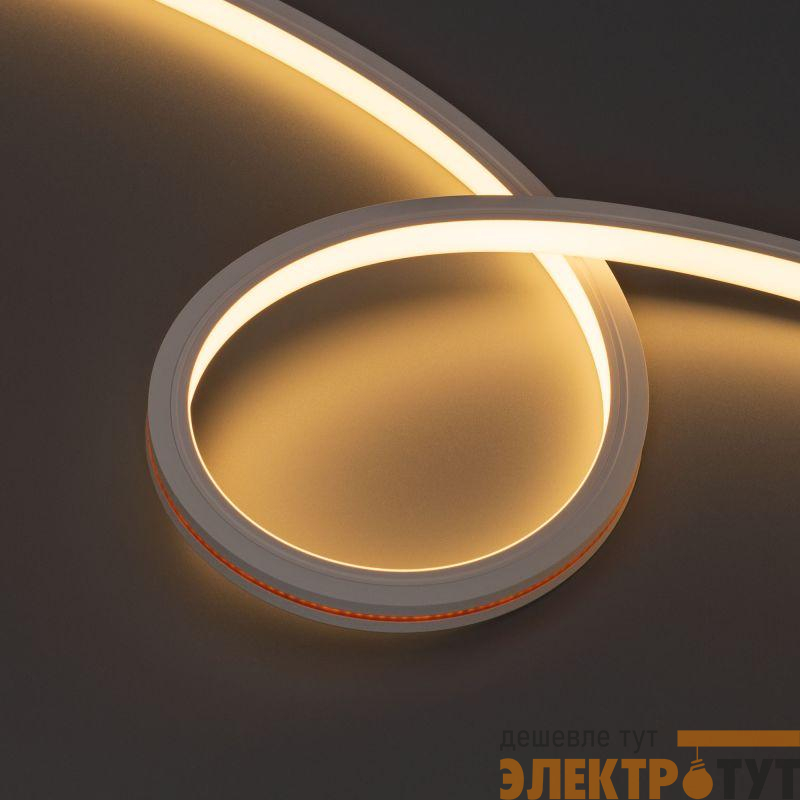 Лента светодиодная MOONLIGHT-TOP-X320-13х12mm 24V Warm 3000К 5Вт/м IP67 sauna wire x1 вывод вниз герметичная (уп.5м) Arlight 051125