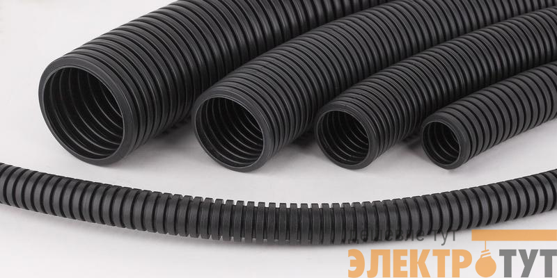 Труба гофрированная ПВХ легкая d63мм с протяжкой черн. (уп.15м) Ruvinil 16301Ч
