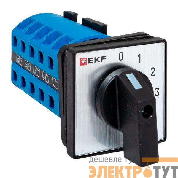 Переключатель кулачковый ПК-1-102 2п 25А "0-1-2-3" IP65 EKF pk-1-102-25-65
