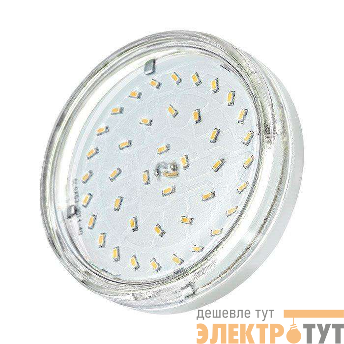 Лампа светодиодная PLED-ECO-GX53 6Вт таблетка 5000К CLEAR холод. бел. GX53 510лм 230В JazzWay 2852090