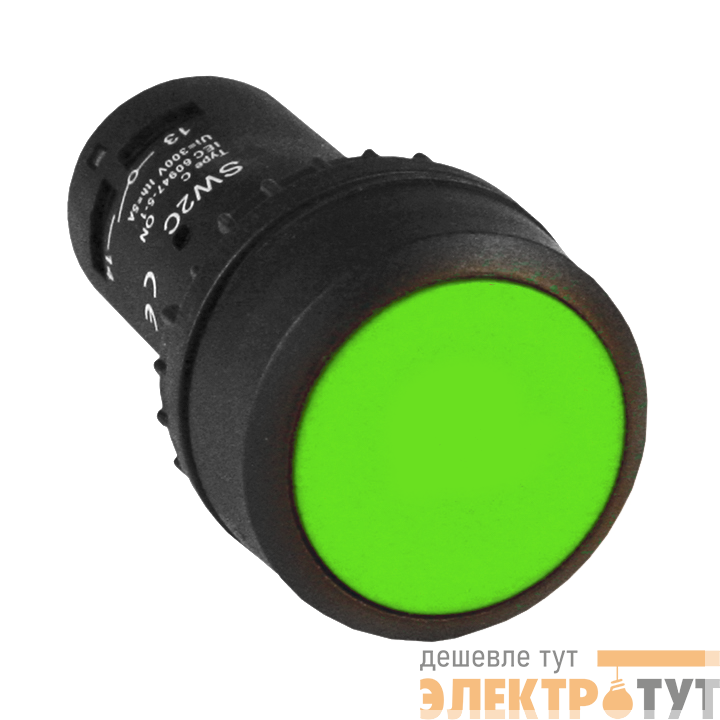Кнопка SW2C-11 зеленая ЭКФ