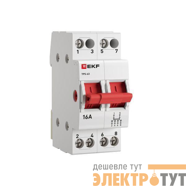 Переключатель трехпозиционный ТПС-63 2P 16А PROxima EKF TPS216