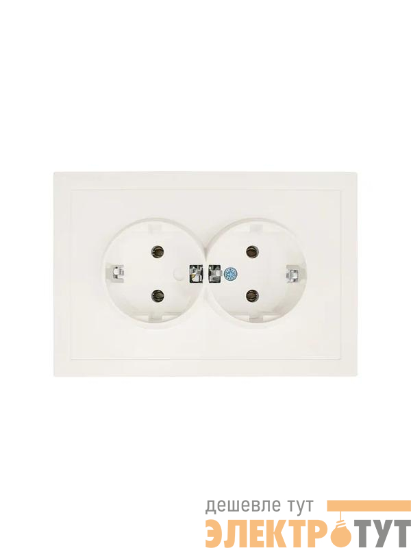 Розетка 2-мест. с/з СП ZIMA IP20 16А ПБТ безвинт. зажим слон. кость LEZARD 704-9000-127BQC