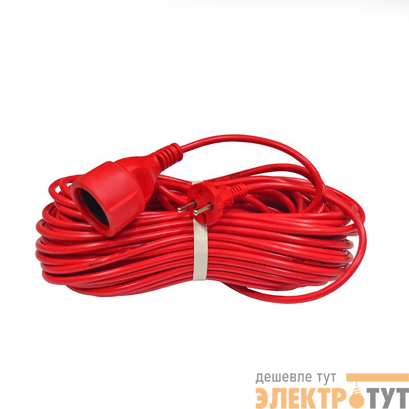 Удлинитель-шнур 1х30м без заземл. 10А IP20 2.2кВт ПВС 2х1 DOMTOK 2490