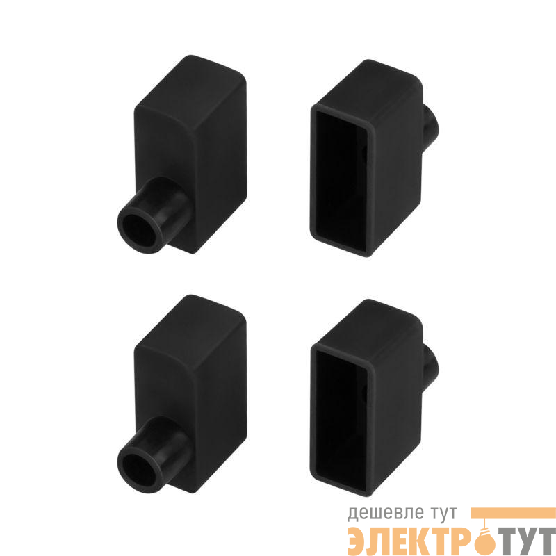 Заглушка WPH-FLEX-0616-SIDE BLACK с отверстием пластик (комплект) Arlight 045880