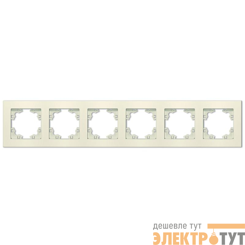 Рамка 6-м Афина универс. сл. кость (ivory) Universal A1043-I