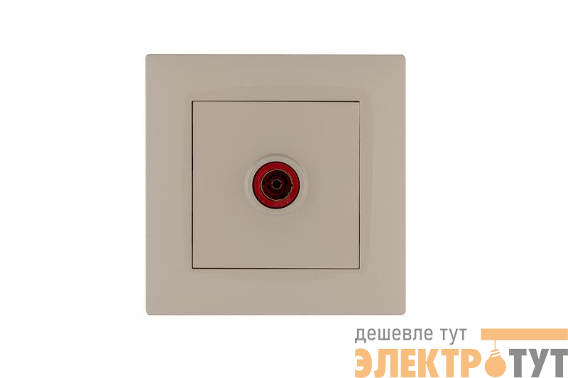 Розетка TV проходная Karea RIZZ крем Makel 88010007
