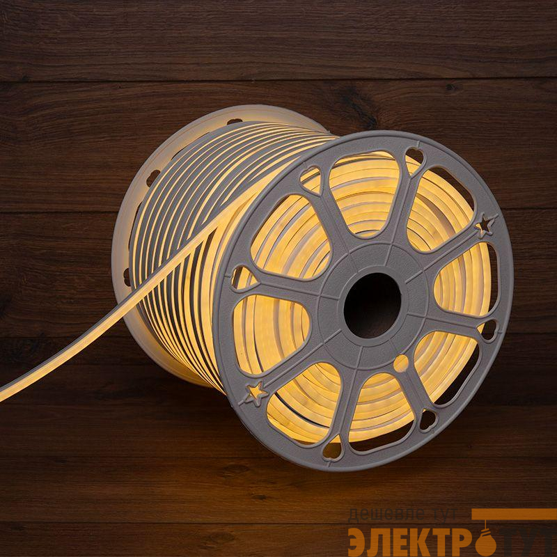 Шнур светодиодный гибкий неон SMD 8х16мм двухсторонний 24В тепл. бел. 120LED/м (уп.50м) Neon-Night 131-116