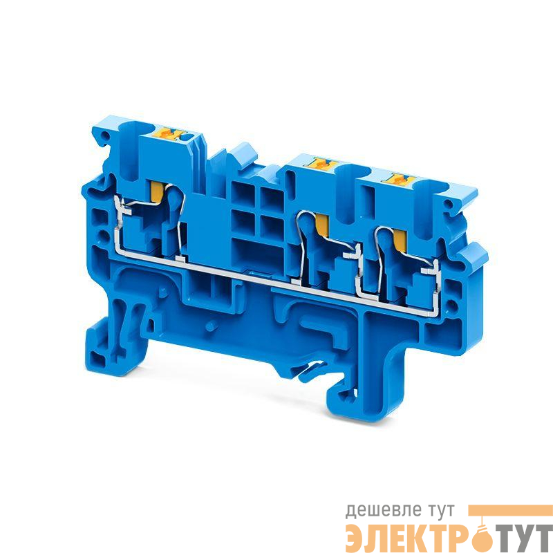 Клемма с 3-мя контактами push-in OptiClip СP-2.5-TRIPLET-I-BU син. КЭАЗ 331845