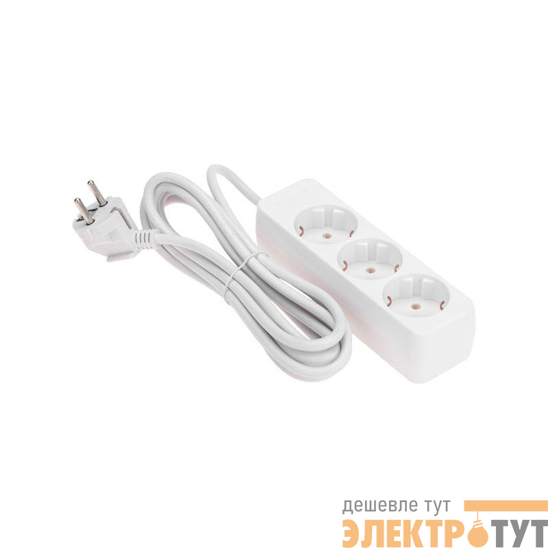 Удлинитель 3х3м с заземл. 3х0.75 бел. PROCONNECT 13-4209