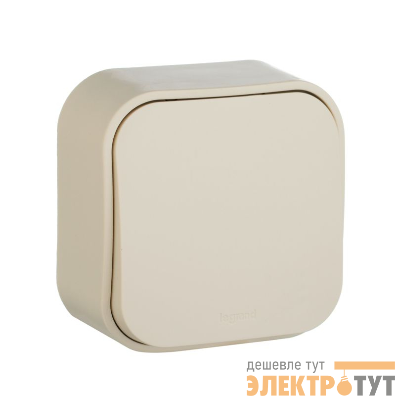 Переключатель проходной 1-кл. ОП Quteo 10А IP20 10AX сл. кость IEK 782234