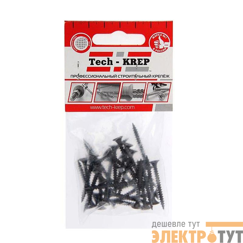 Саморез гипсокартон-металл 3.5х35 (пакет) (уп.30шт) Tech-Krep/Zitar 102379